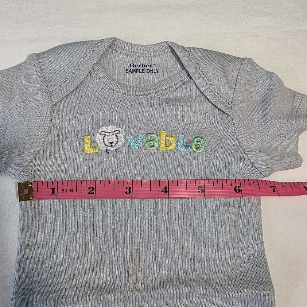 Carter's Gray 'Lovable' Baby Onesie NEW 3 Months